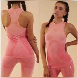 Gymshark Ombré Seamless Tank Top, Peach Coral